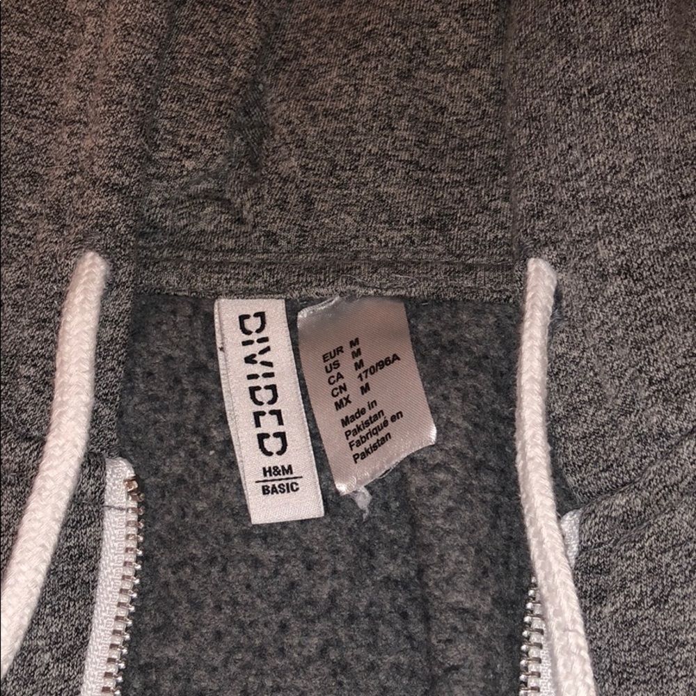 Grey H&M basic zip up jacket - Picture 2 of 2